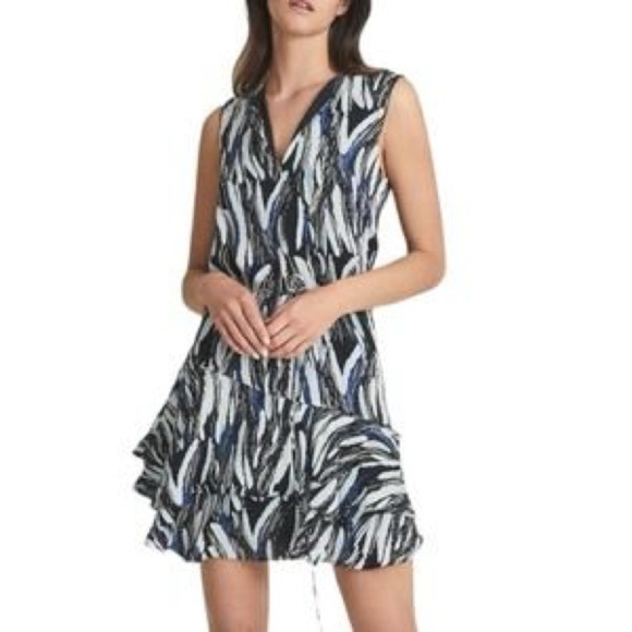 REISS Print Elsie Printed Mini Dress (20) - Picture 1 of 8